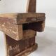 Pine bench with backrest, 2.5 metres long, 1950s.