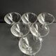 6 coupes à champagne – cristal uni taillé
