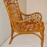 Pair of vintage rattan chairs
