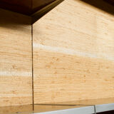 Modular wall system with rosewood panels Georges Frydman 70 years efa editor