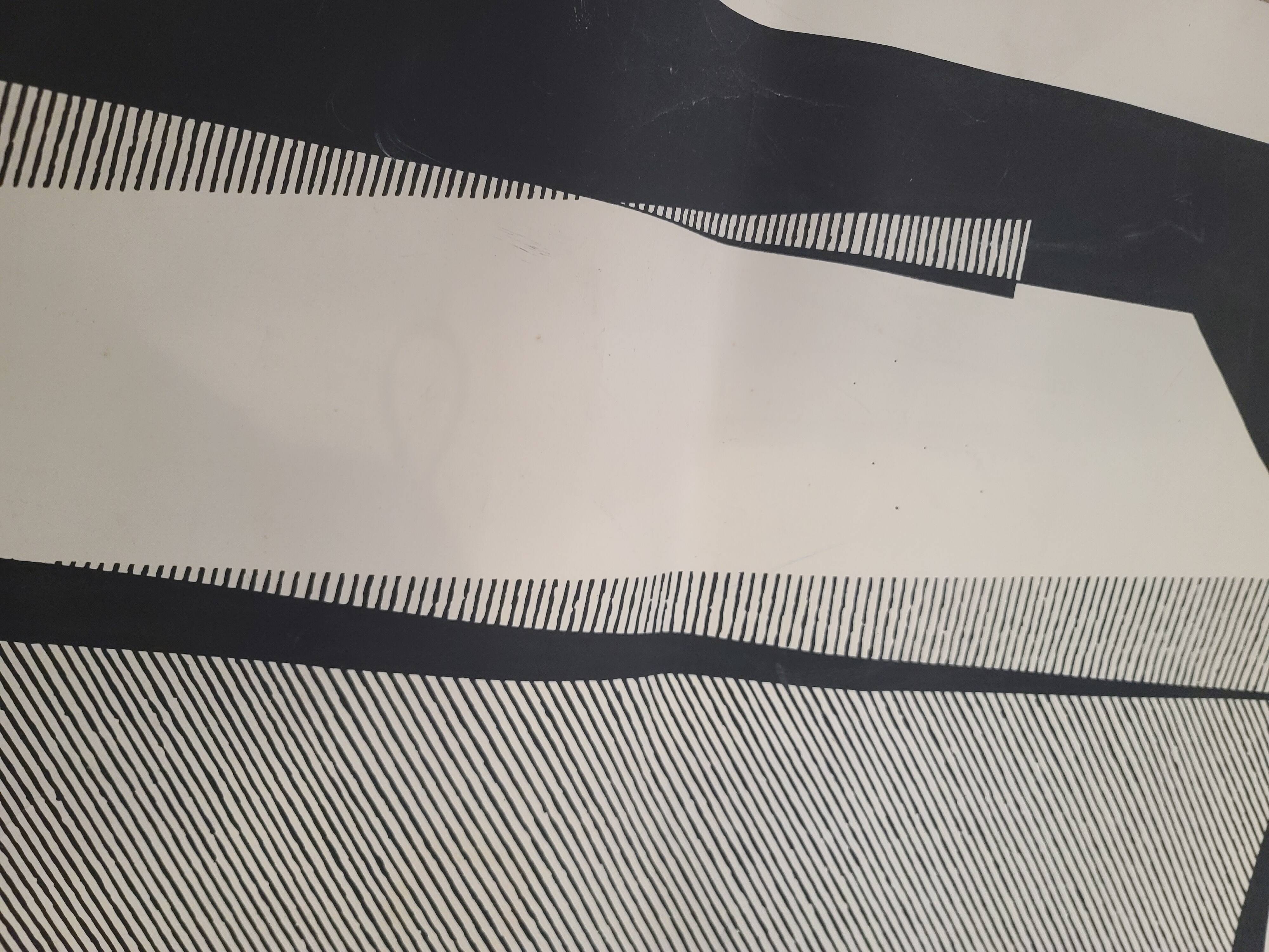 Contemporary Abstract Print Signed L.J. Griner 73 - #CAMR