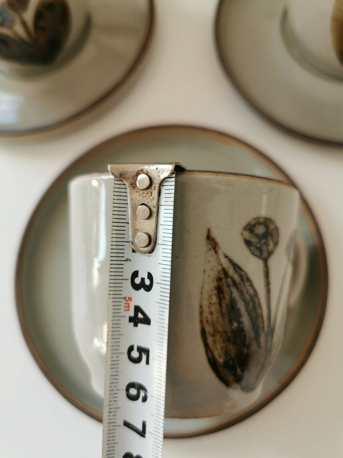 Set of 6 large sandstone cups from the vintage Arnon