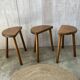 Set of 3 tripod stools