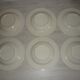 Set of 6 old hollow plates in beige and red earthenware