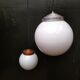 Opaline glass ball pendant lights