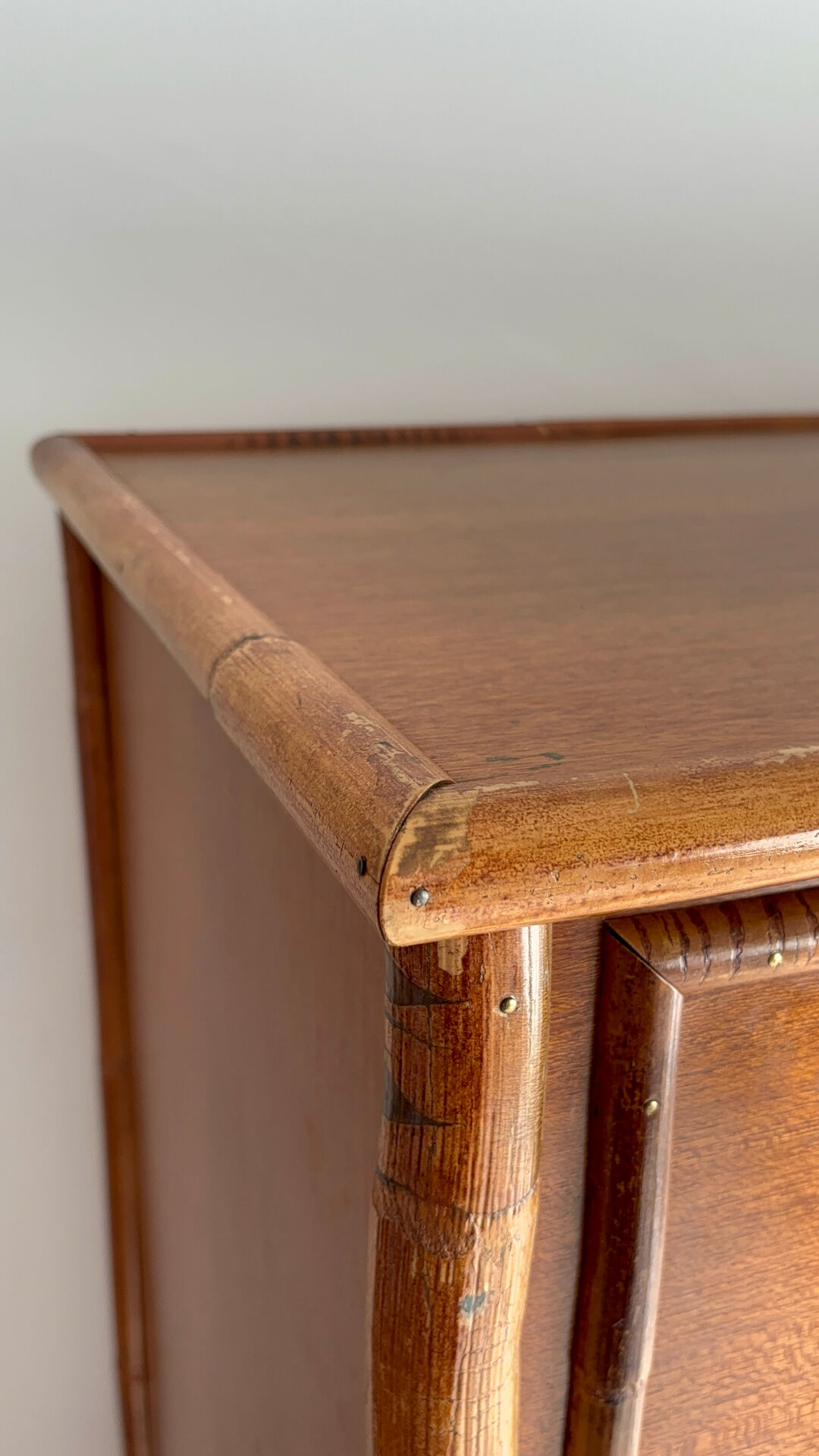 Commode bois et bambou Dalvera, 1970