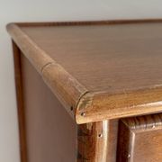Dalvera wooden and bamboo chest of drawers, 1970