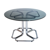 1970s Italian smoked glass dining table by Giotto Stoppino