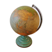 Luminous glass terestre globe, Perrina - Paris, 1940-50