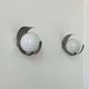 Pair of vintage opaline and chrome wall lights, France 1970