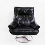 Leather swivel chair, 1970s