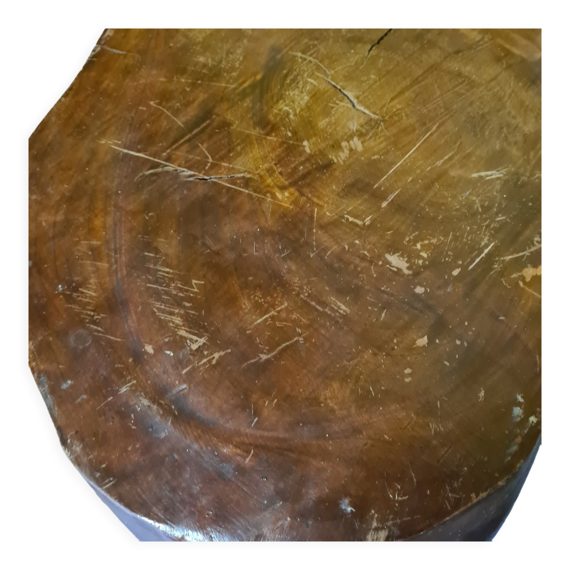 Vintage french tree trunk sidetable from the 1970s