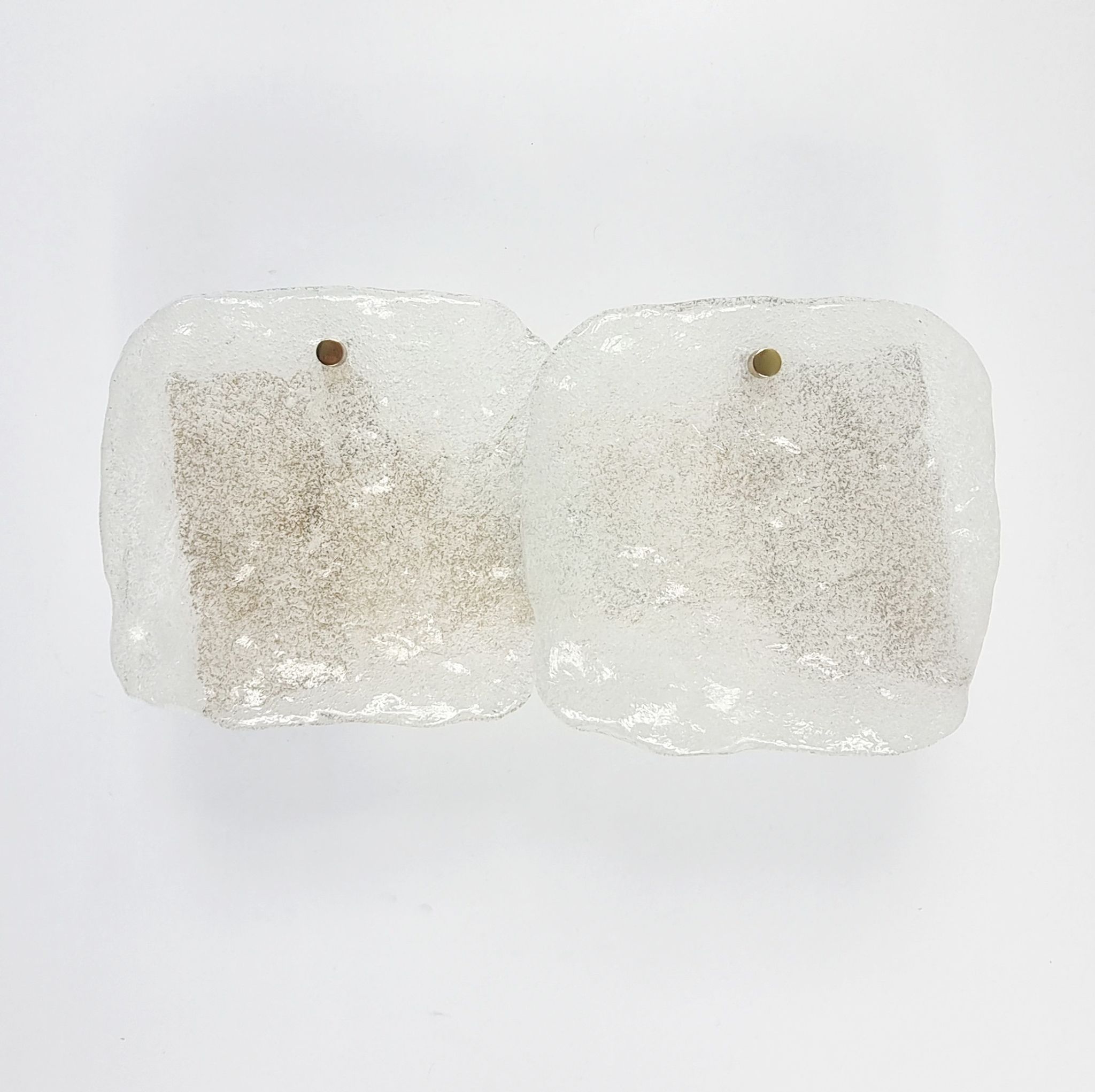Paire of Murano glass and brass wall light by J. T. Kalmar, Austria, 1960s