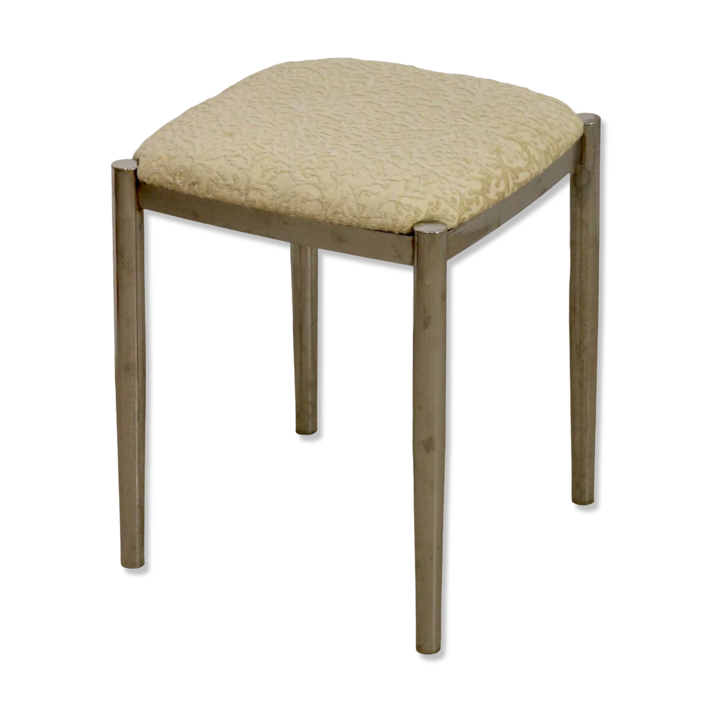 Stool with metal chromed base edition Casamance