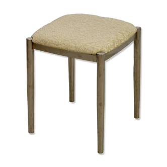 Tabouret avec piètement en métal chromé edition Casamance