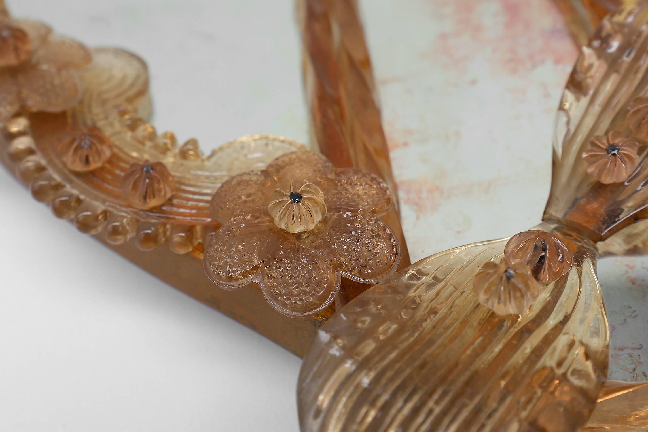 Rare large Venetian Mirror in Murano glass by  Art Venitien, model Campanil