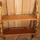 Etagère murale en rotin vintage