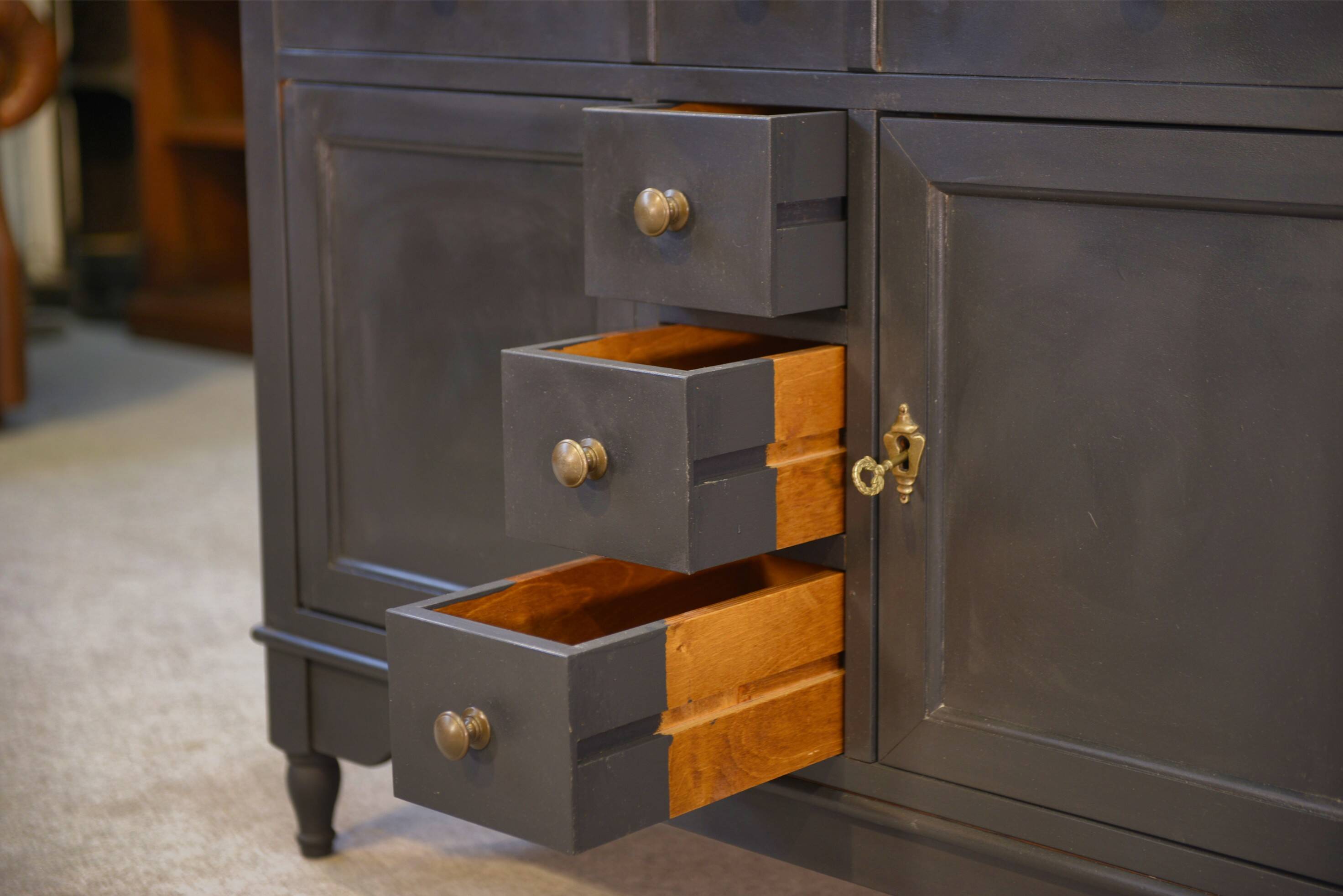 Small buffet in cherry wood 1960s