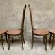 Série de 4 anciennes chaises bistrot Thonet en bois courbé