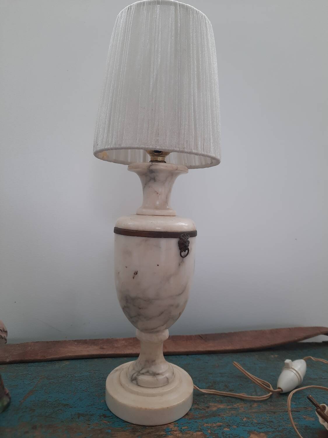 Antique marble lamp