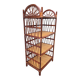 Vintage bamboo and rattan shelf
