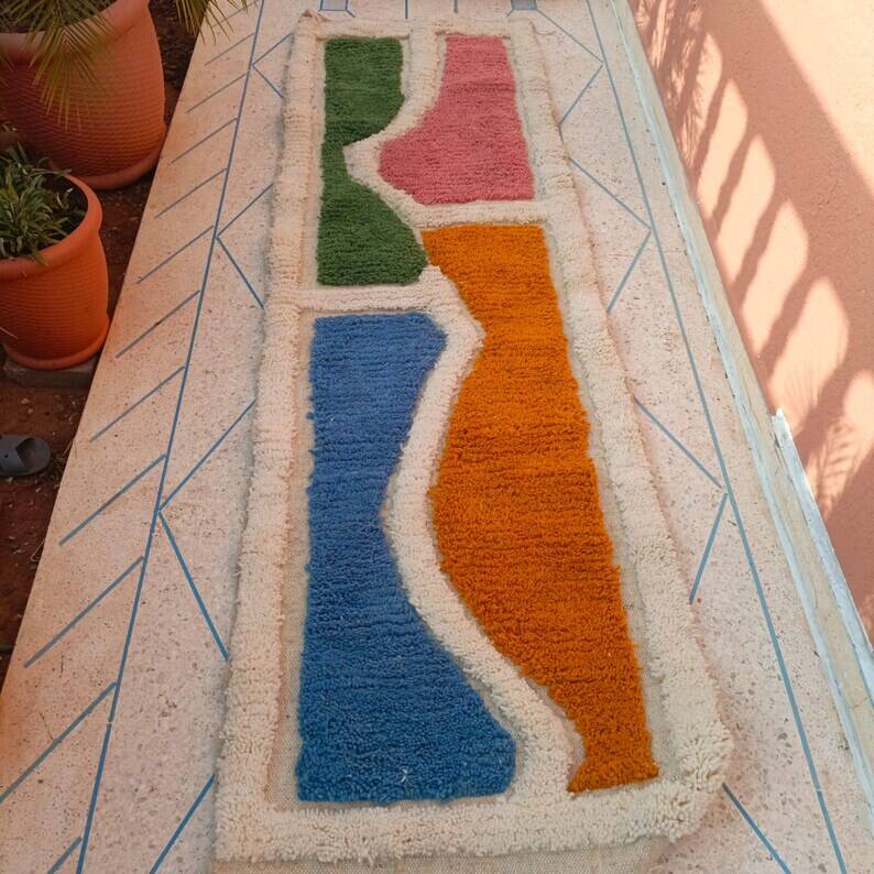 Moroccan handmade runner rug 300cmx70cm