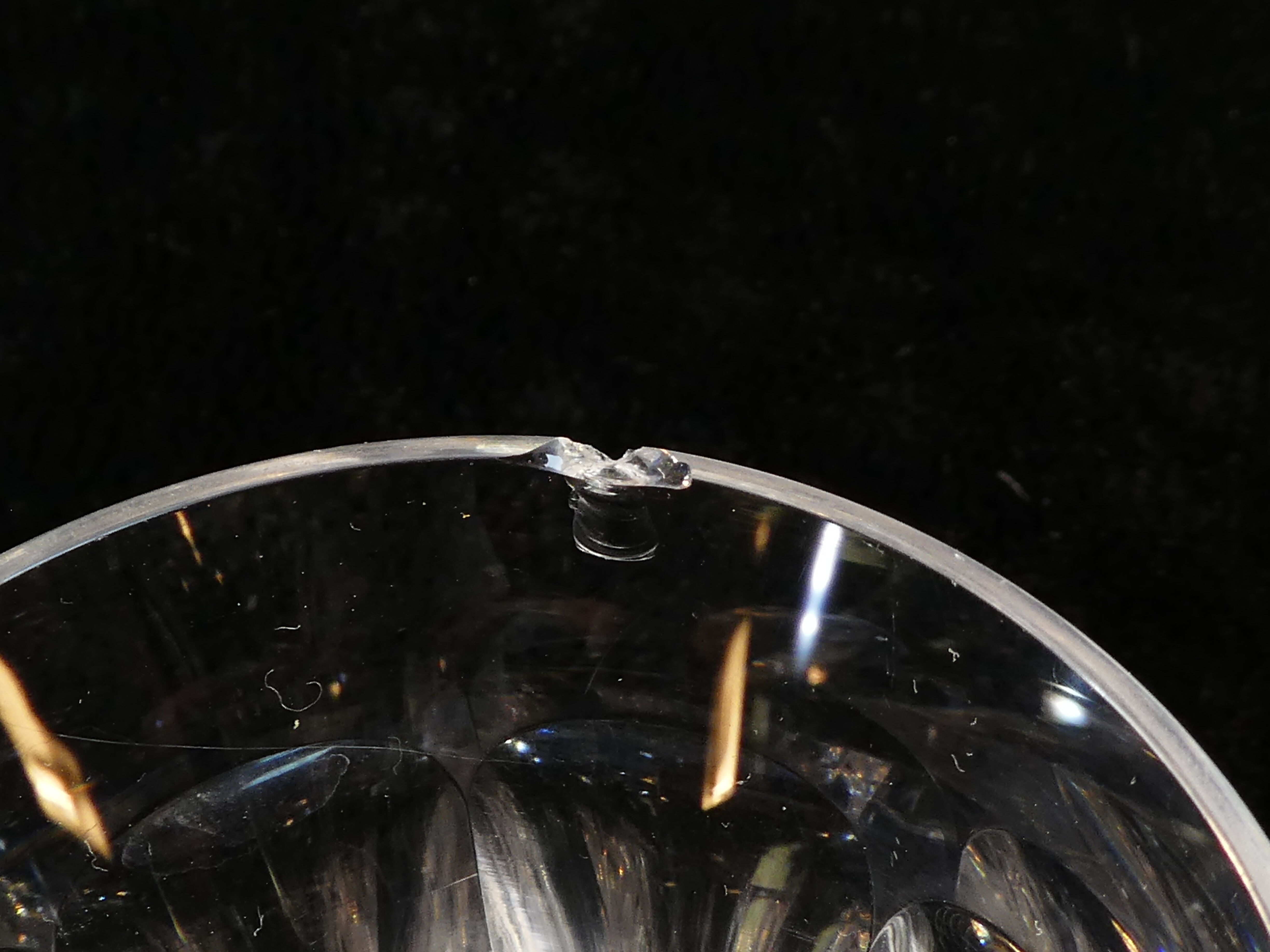 6 glasses in saint-louis crystal shape 766 size 5654