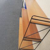 Wall shelf type String Scandinavian style 70s in beech