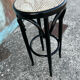 High cane rattan bar stool