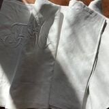 JM marked linen sheet