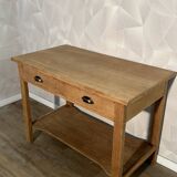 Console kitchen unit in stripped oak veneer