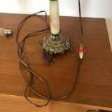 Electrified amber kerosene lamp