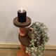 Refurbished Vintage Twisted Side Table - Terracotta, Walnut & Copper