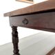 Farm table in solid walnut, turned legs, 1950s.