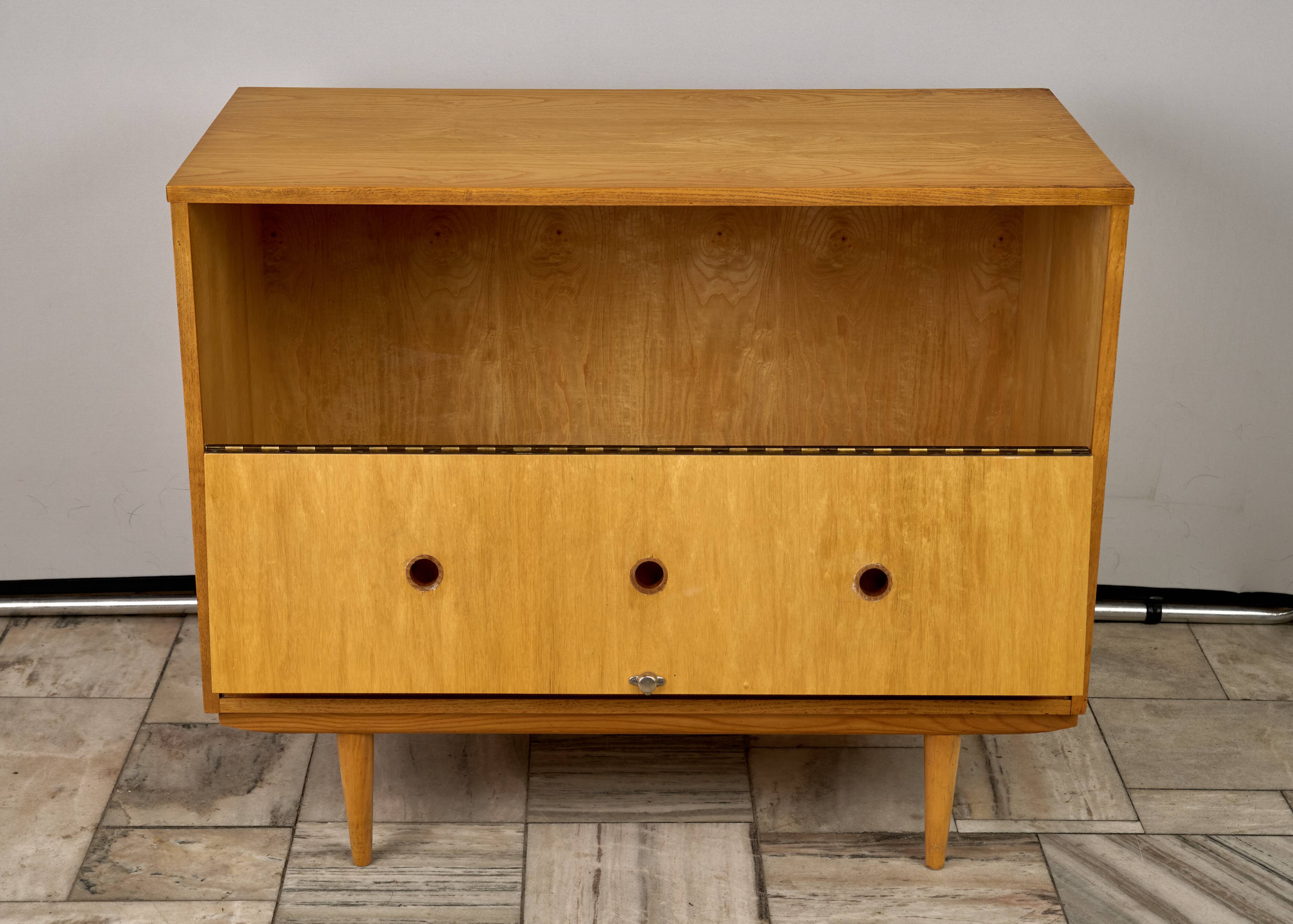 Vintage Bedding Cabinet, 1960s, Czechoslovakia