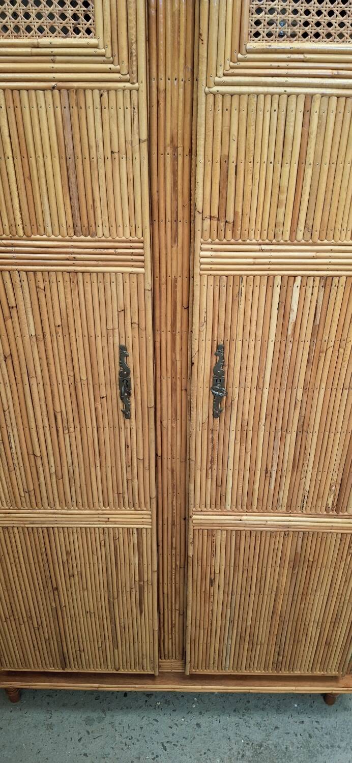 Rattan wardrobe