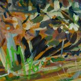 Oil painting by Alexander Michael - Chiemsee near Mittendorf 1990