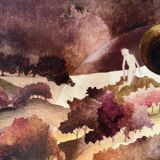 Surreal landscape, oil on canvas