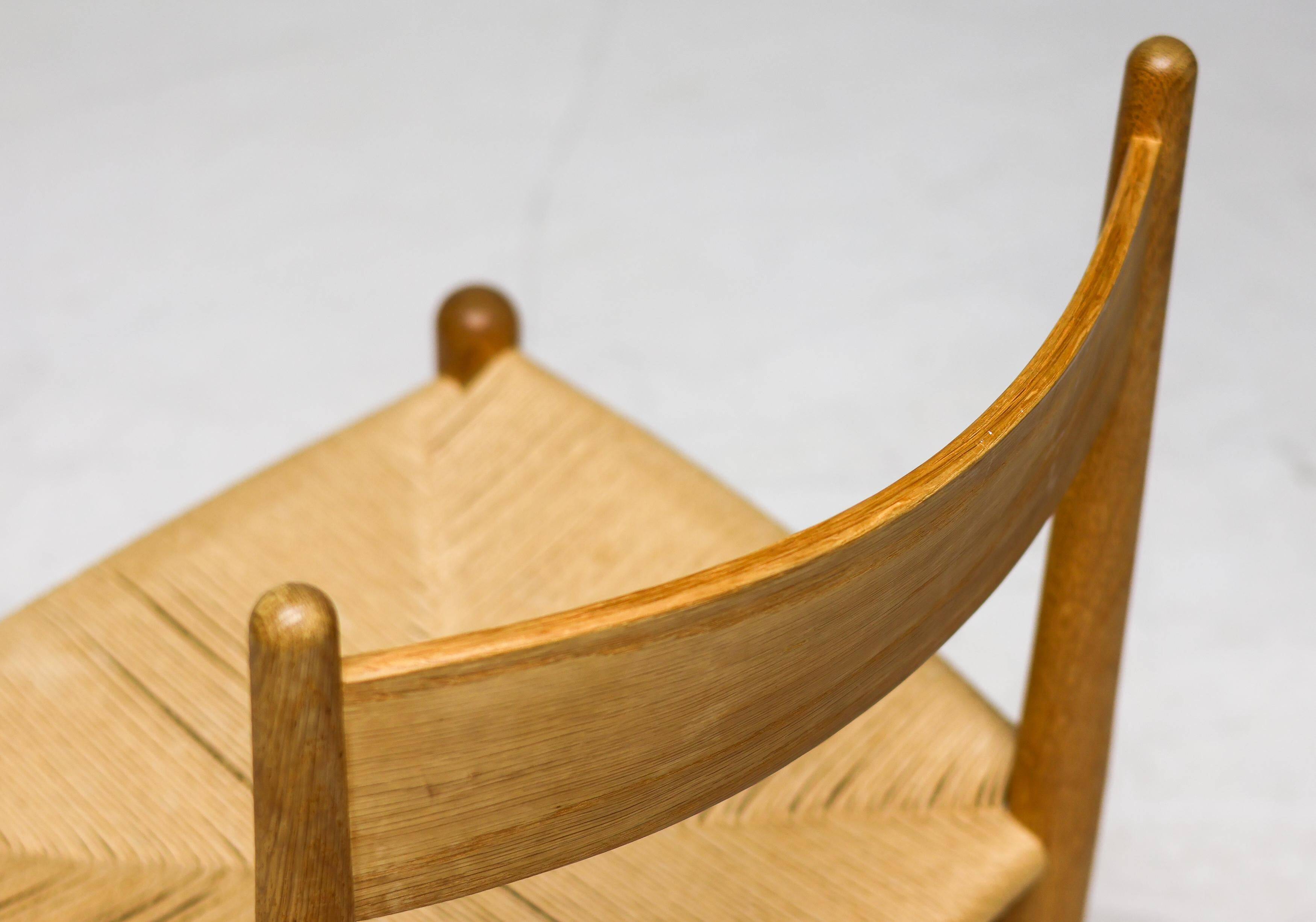 CH36 dining chair, matched, in soap-treated oak by Hans J. Wegner for Carl Hansen.
