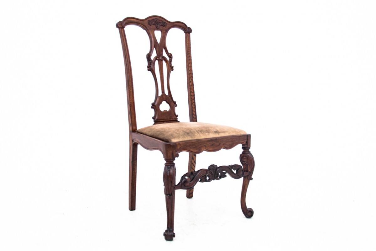 Antique table and chairs from the 19th century, Western Europe.
