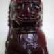 Vintage wooden pair of Foo dogs.