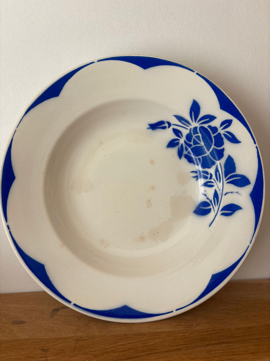 Set of 2 antique deep plates Digoin Sarreguemines Corsica