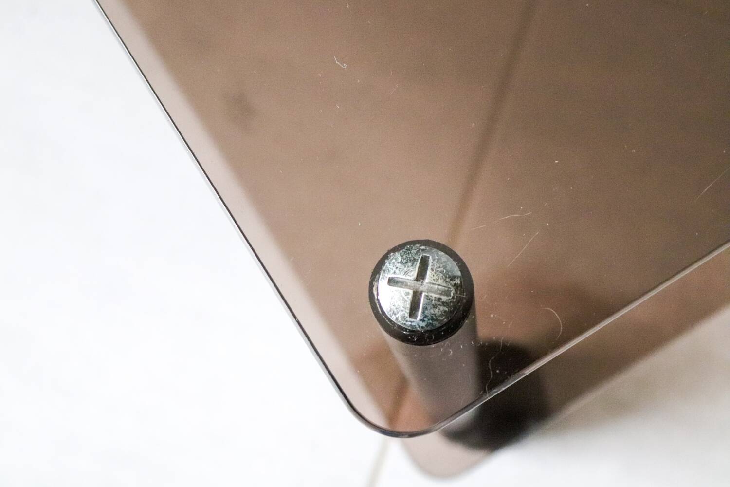 Erard tempered glass coffee table on wheels