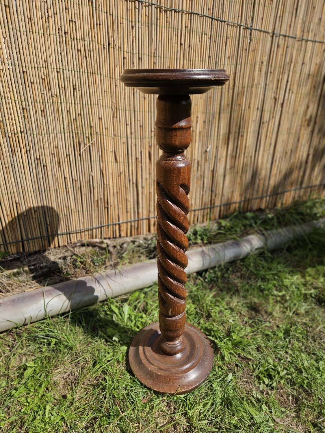 Vintage twisted turned wood column