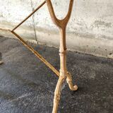 1920s bistro table in cast iron and white Carrara marble
