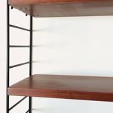 String wall shelf in wood and metal, 1960s