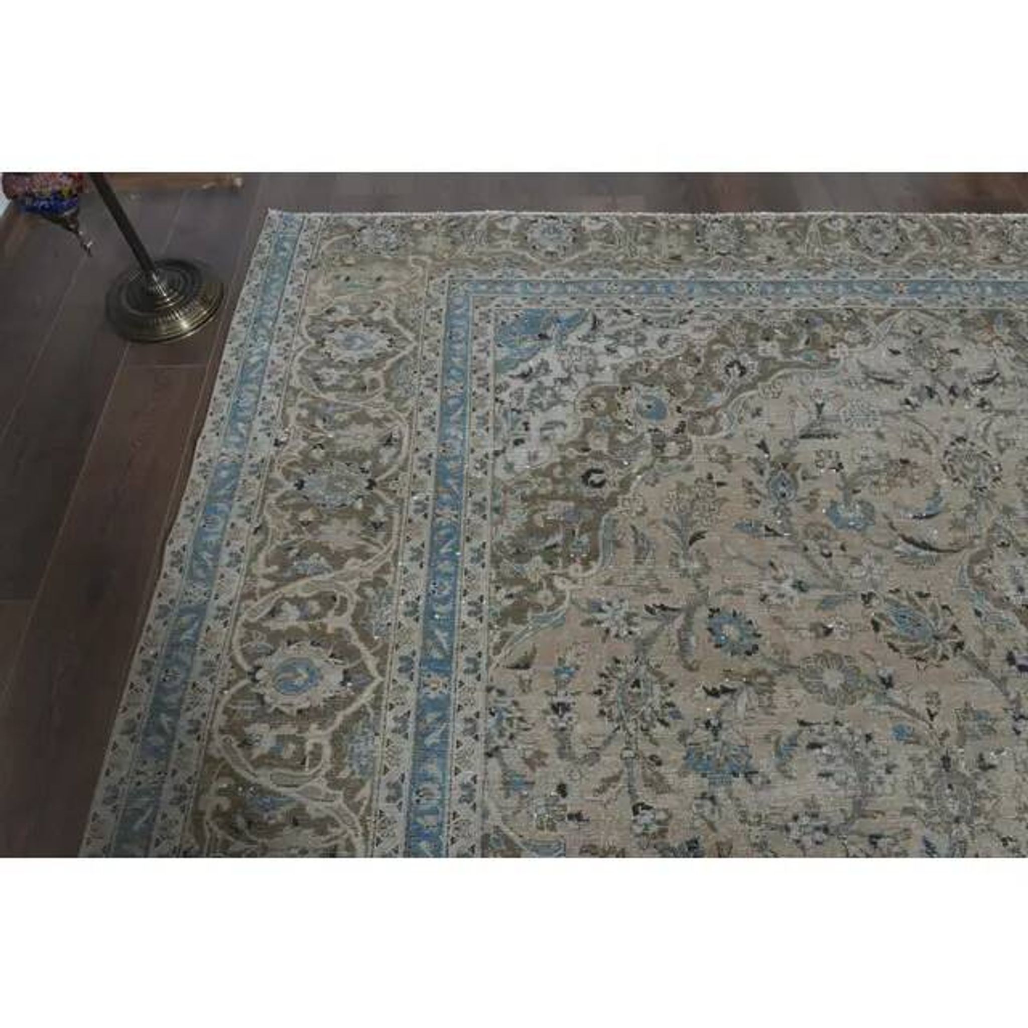 1970s Vintage Persian Handknotted Wool Brown Oversize Area Rug 290x358