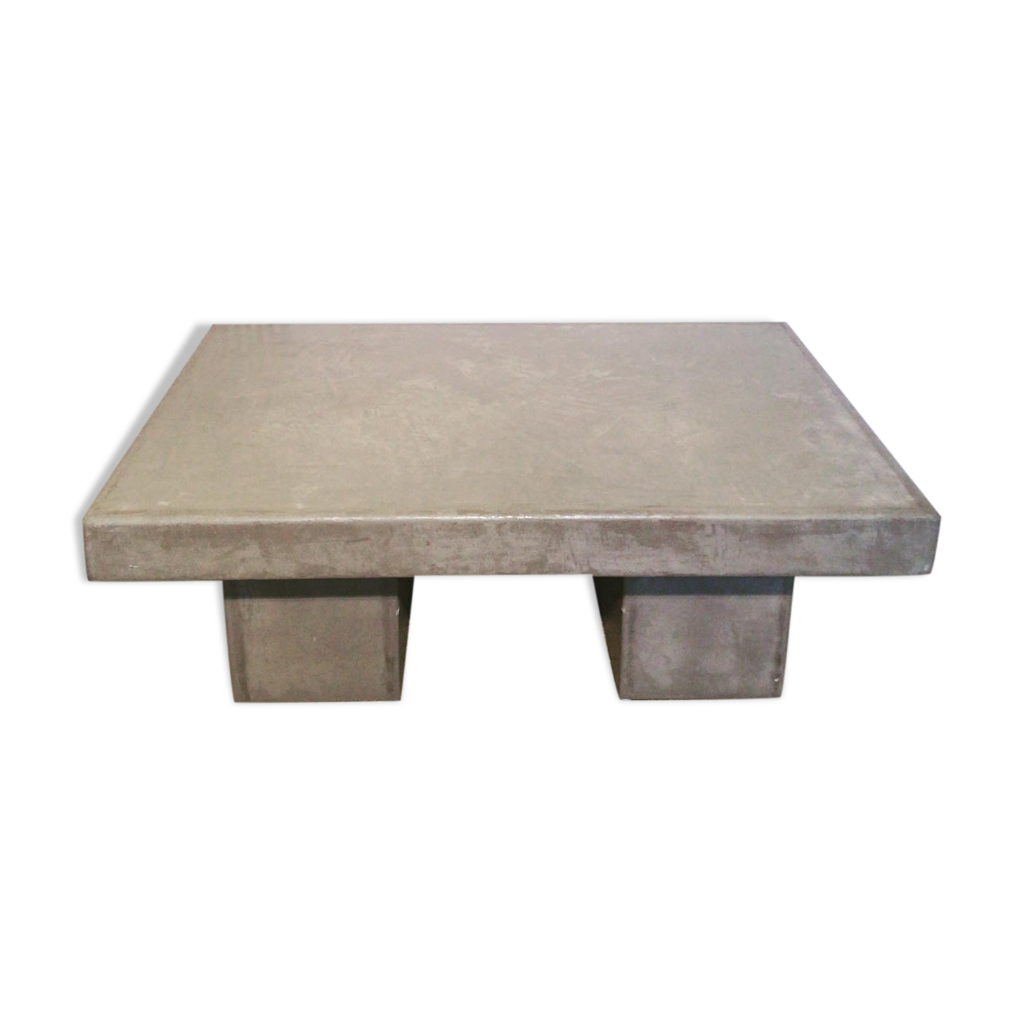 Waxed concrete coffee table