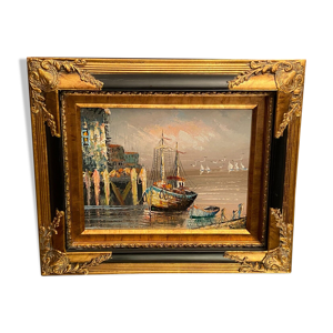 Tableau huile sur toile Marine