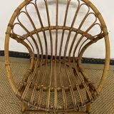 Children's rattan shell armchair